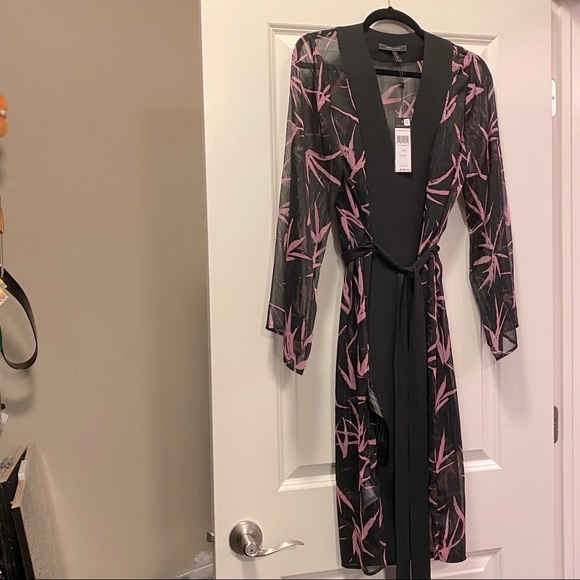 NEW w tags BCBGMAXAZRIA lilac print robe  dress - Picture 3 of 11